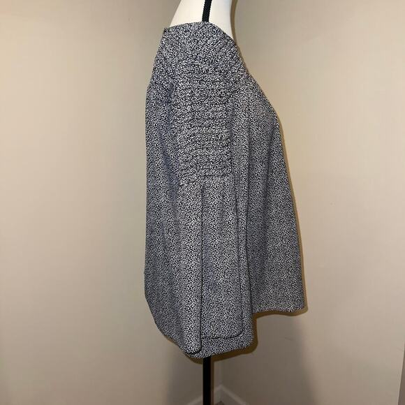 Michael Kors Georgette Smocked Bell Sleeve Floral Print Peasant Blouse Size M - Picture 5 of 14